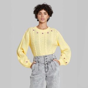 Wild Fable Women’s Floral Crewneck Sweater